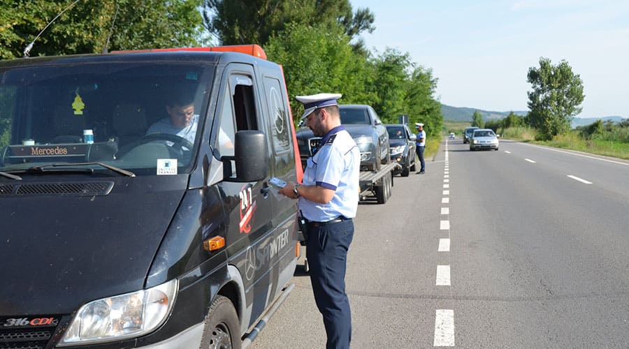 Acțiune de amploare a poliției rutiere în județul Sibiu